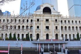 欧式建筑小镇城堡广场步行街街道