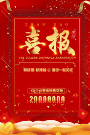 喜报海报
