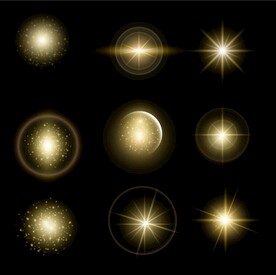 星光金色点光光线