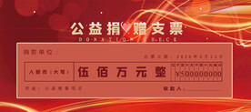 捐赠支票
