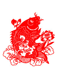 剪纸   年年有余