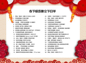 新年晚会  节目单 活动封面 