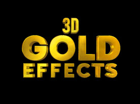  黄金特效字体 高清可修改  