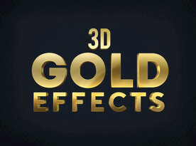  黄金特效字体 高清可修改  