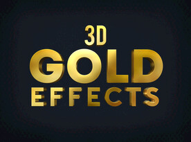  黄金特效字体 高清可修改  