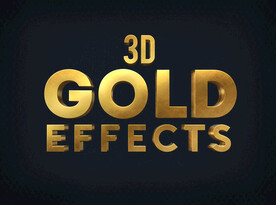  黄金特效字体 高清可修改  