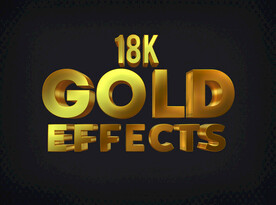  黄金特效字体 高清可修改  