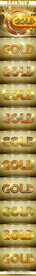  黄金特效字体 高清可修改  