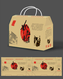 红薯粉条 包装设计平面展开图