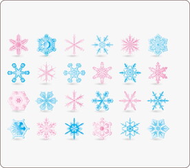各种雪花形状  