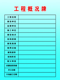 工程概况牌