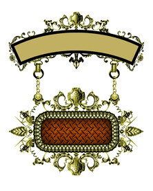 广告牌文本框图框设计素材