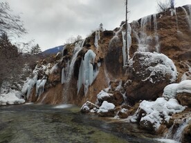 九寨沟 珍珠滩 冬景 风景 
