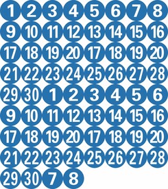 圆圈 数字 标记 模切