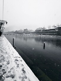 凤凰古城 万名塔 雪景 下雪