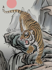 中国风古风虎年新春贺岁海报