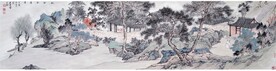 松阴读书图