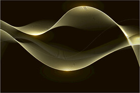 金色线条科技背景