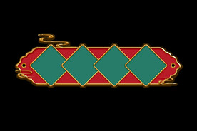 创意国潮中国风复古金边边框