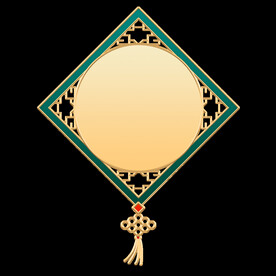 金色国潮中国结标题边框