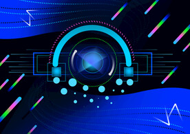 蓝色科技商务背景