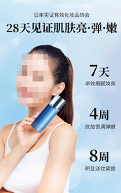 蓝色化妆品海报