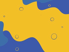 卡通可爱蓝色黄色背景