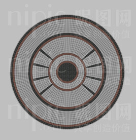 圆形拼花铺砖