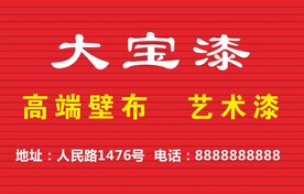 大宝漆门面广告
