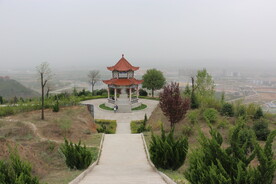 两层彩绘仿古六角亭