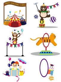 愚人节小丑马戏团