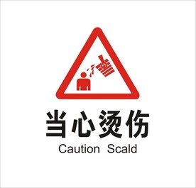 当心烫伤矢量图形