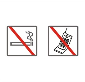 禁止吸烟禁止电话矢量图形