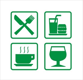 咖啡汉堡餐饮矢量图形