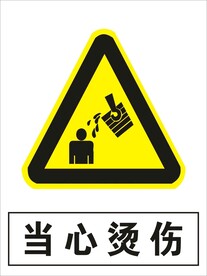 当心烫伤建筑禁止图标矢量图形