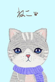 可爱卡通插画萌宠猫咪