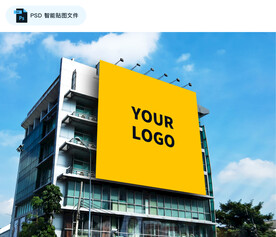 户外广告招牌PSD智能贴图