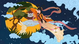 山海经神话故事国潮海报图片 