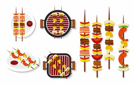 烧烤插画