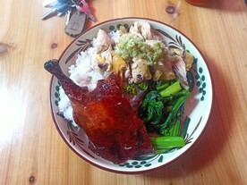 白切鸡烧鸭腿双拼饭