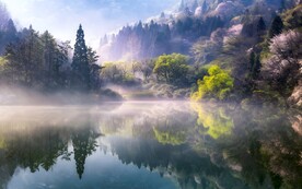 唯美山中风景