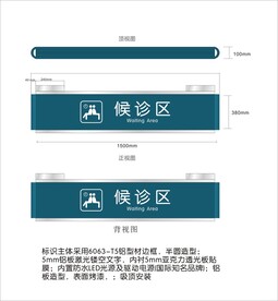 北部战区总医院候诊区指引吊牌