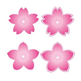 樱花花朵桃花矢量图