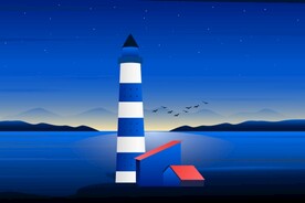 扁平风景装饰画