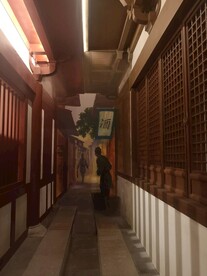 古代酒楼街景油画墙绘中国大运河