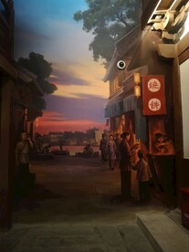 背景油画 墙绘中国大运河博物馆