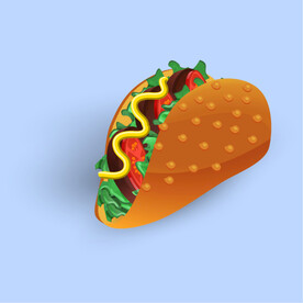 肉夹卷矢量图形标识设计