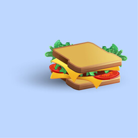三明治矢量图形标识设计