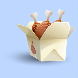 炸鸡腿矢量图形标识设计