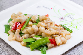 开胃藕带炒花枝